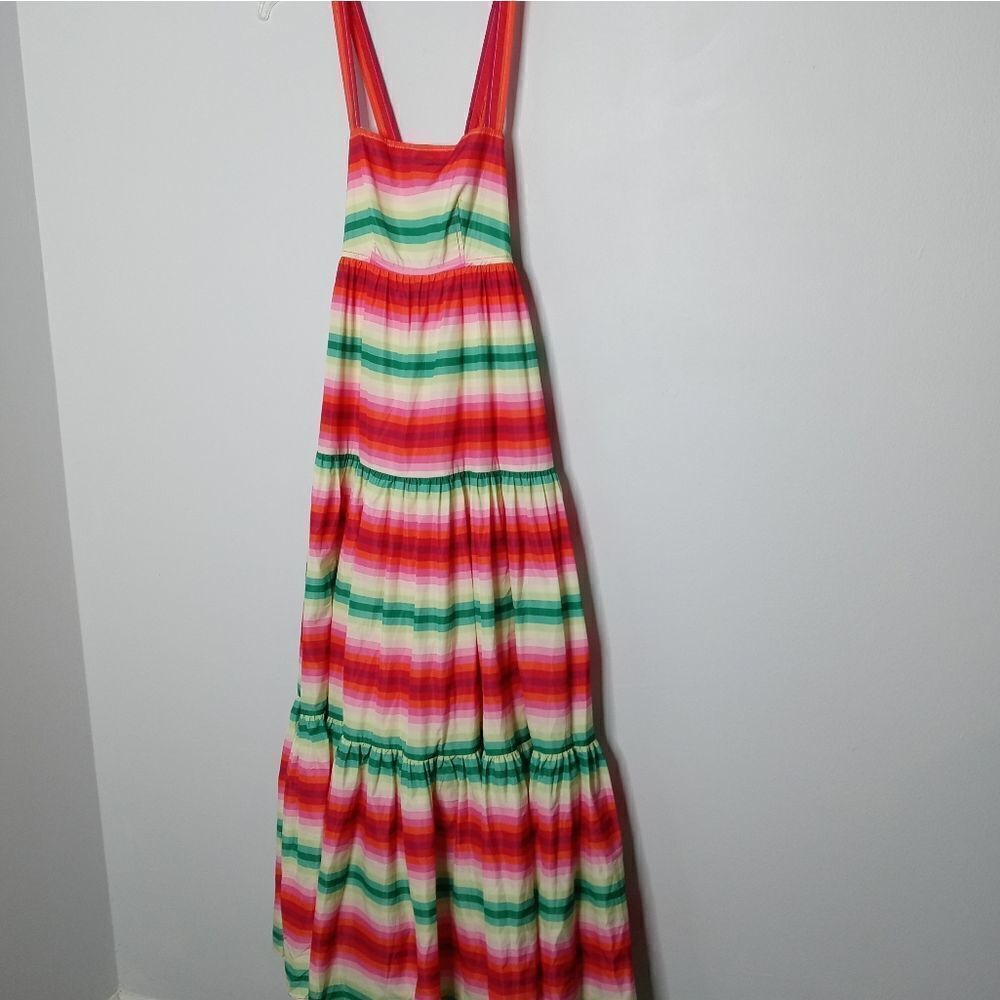 J.Crew multicolor tiered maxi dress size 00 - Picture 3 of 12